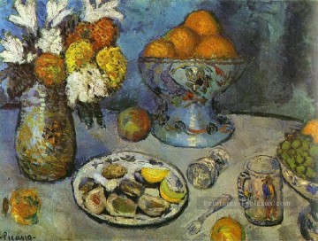 Nature morte Le dessert 1901 cubiste Pablo Picasso impressionniste Peinture à l'huile